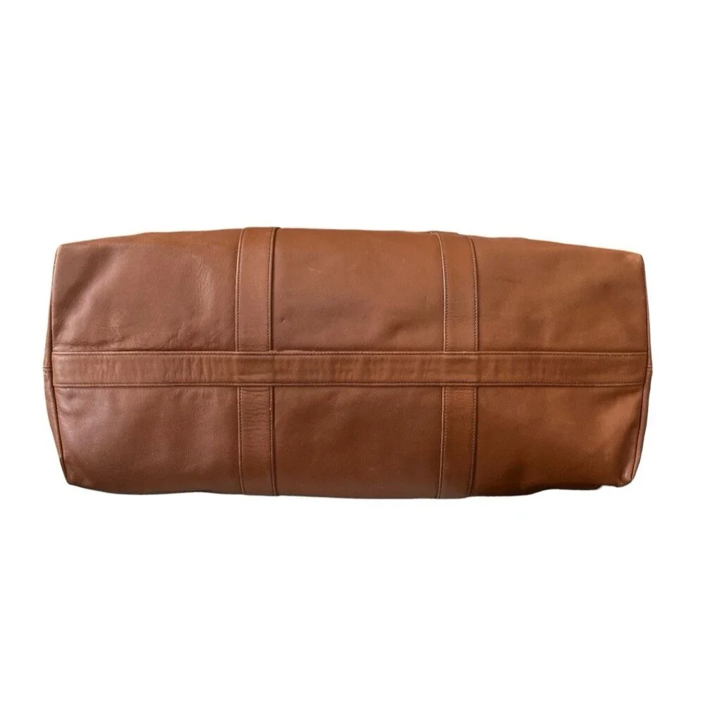 Vintage Coach Cabin Weekender Leather Duffle Bag 199-0502 Brass  22.5x11x9